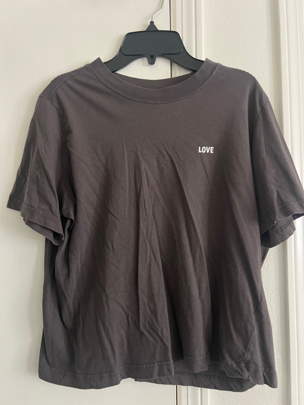 H&M Divided Basic Crewneck Tee in Dark Brown